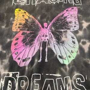 Chasing Dreams Chemistry T-Shirt Sz Medium Skeleton Butterfly Tie-Dye Rock Tee